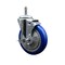 Service Caster 5'' Blue Polyurethane Wheel Swivel 7/16'' Grip Ring Stem Caster with Brake SCC-GR20S514-PPUB-BLUE-TLB-716138 - alternate 1